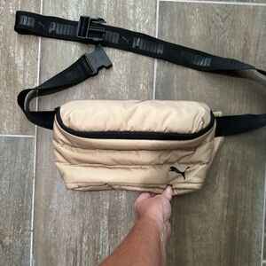 Puma Beige Quilted Waist Bag
